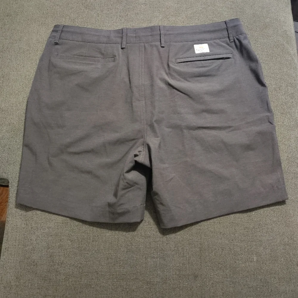 FAHERTY All Day Shorts Mens 38 Charcoal Drawstring Hybrid Stretch 9